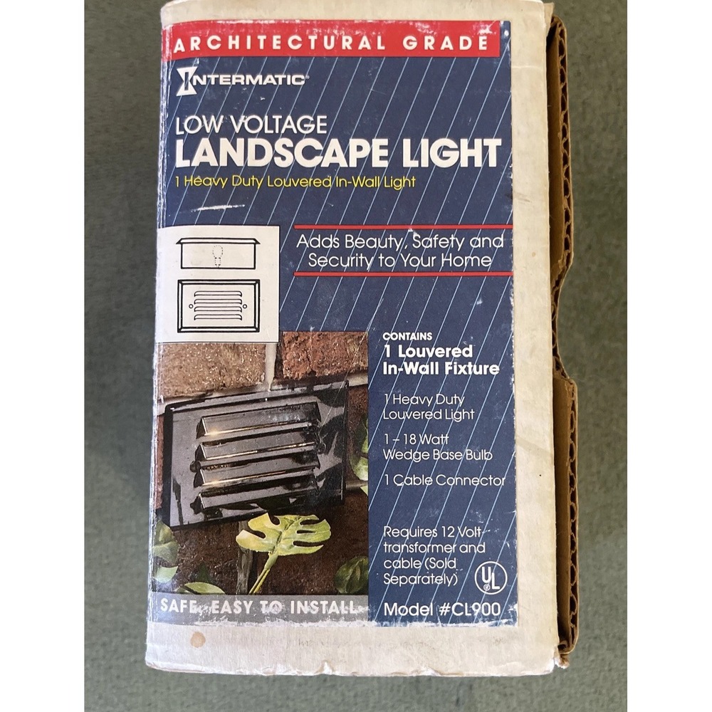 Intermatic Low Voltage Landscape Light Louvered In-Wall‎ Brick Light CL900 Black